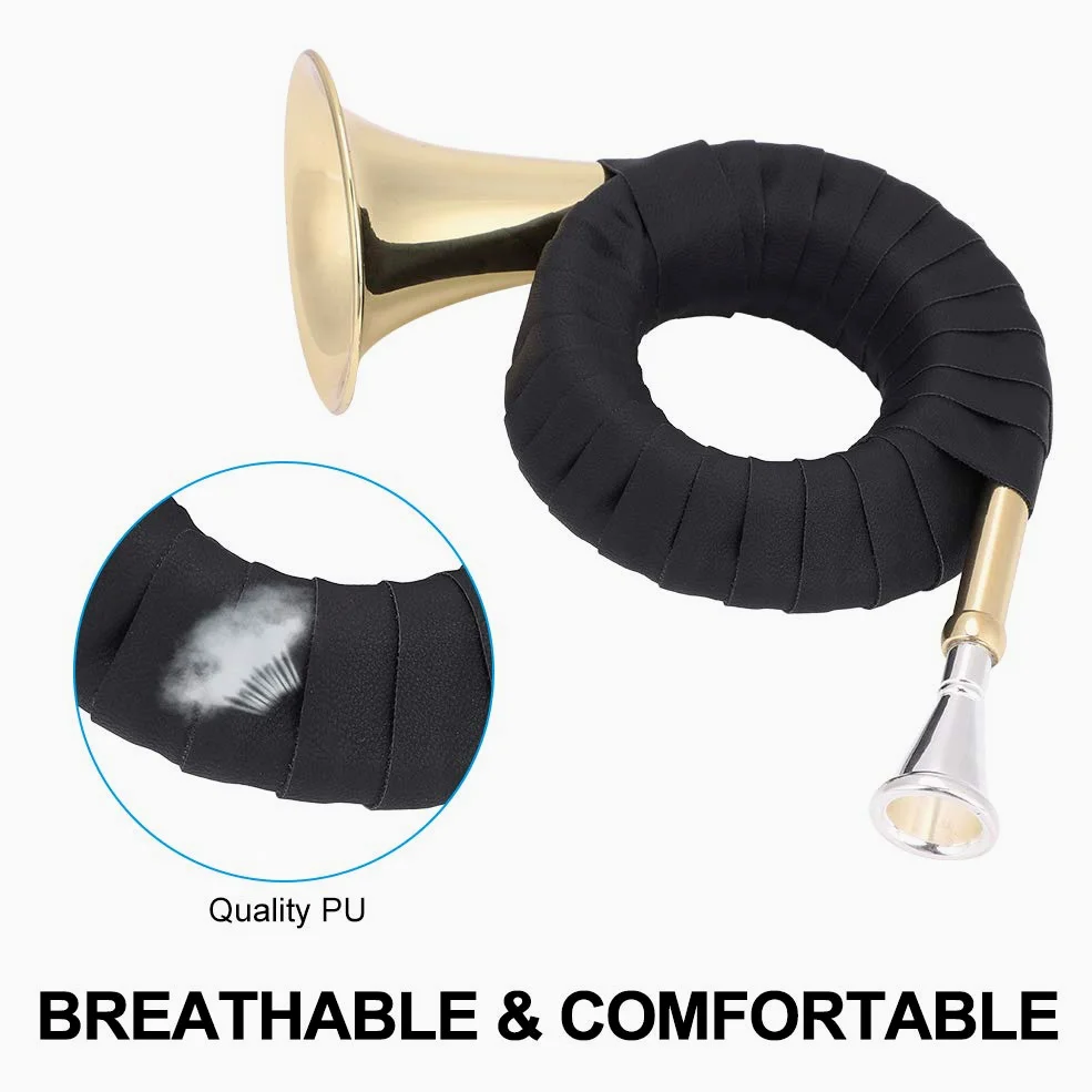 Corno da caccia leggero, Mini set di strumenti in ottone portatile Corno con lampadina in ottone, Corno da caccia in ottone Studenti di musica per gli amanti della musica