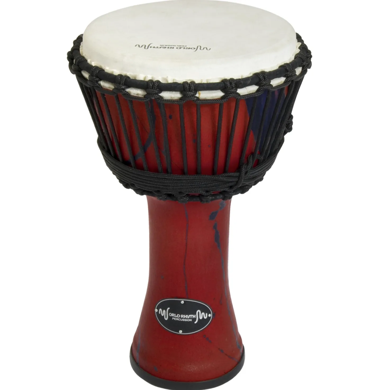 10 Pollici, Djembe Drum In Red - 50 cm African Synthetic Djembe Drum