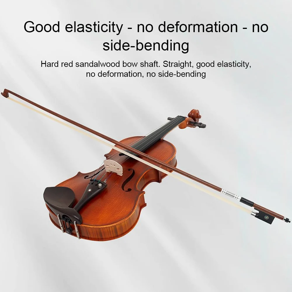 4/4 di violino con scatola crine pratica archi legno bastone corde violini parti elasticità violino per principianti