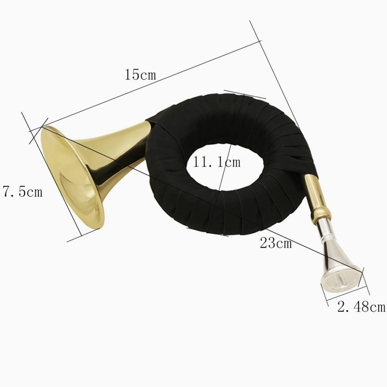 Strumenti In Ottone Corno Francese In Sib Bemolle Oro Con Supporto(A)