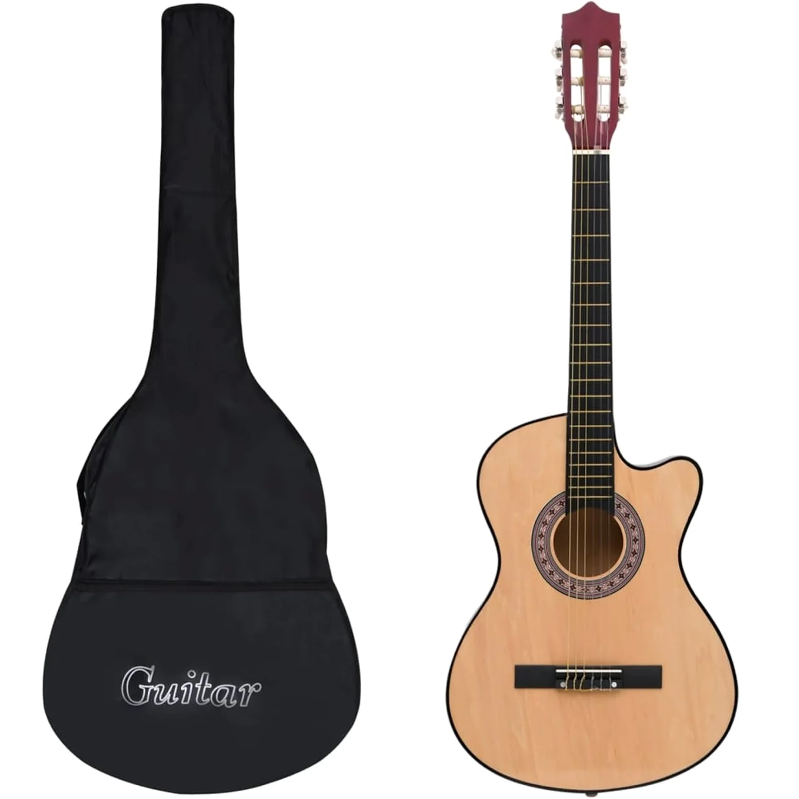 Set Chitarra Acustica Western 12 pz con 6 Corde 38",Arte e Svago,Hobby e Arti Creative,Strumenti Musicali,Strumenti a Corda,Chitarre -70131