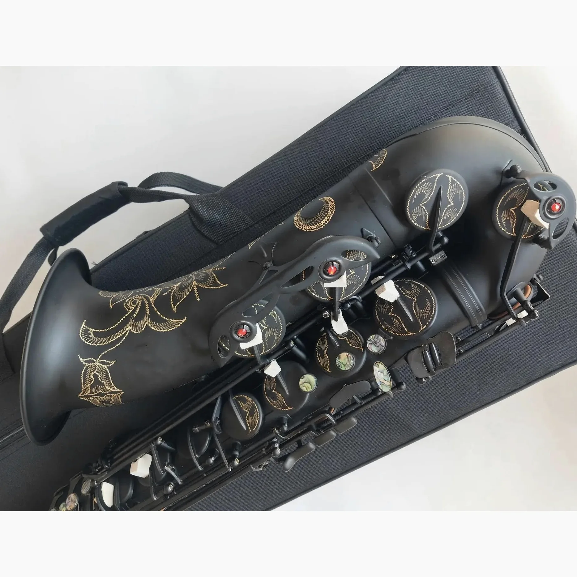 Sassofono Professionale Tenore Sassofono Tenore Nero Oro Sax Strumento Musicale Professionale Con Custodia