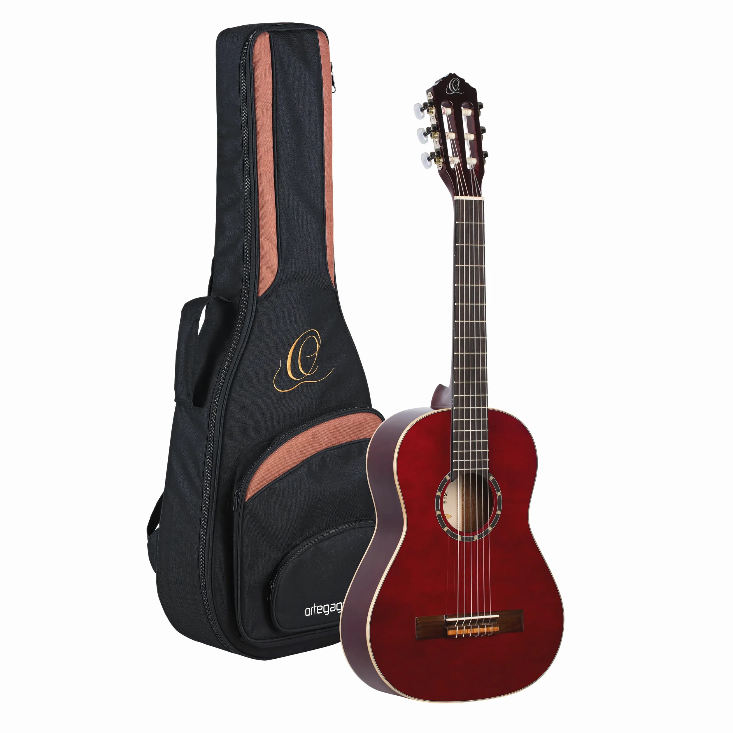 Ortega Guitars Chitarra Concerto Rossa Misura 1/2 - Serie Family - include Gig Bag - mogano/top in abete (R121-1/2WR)