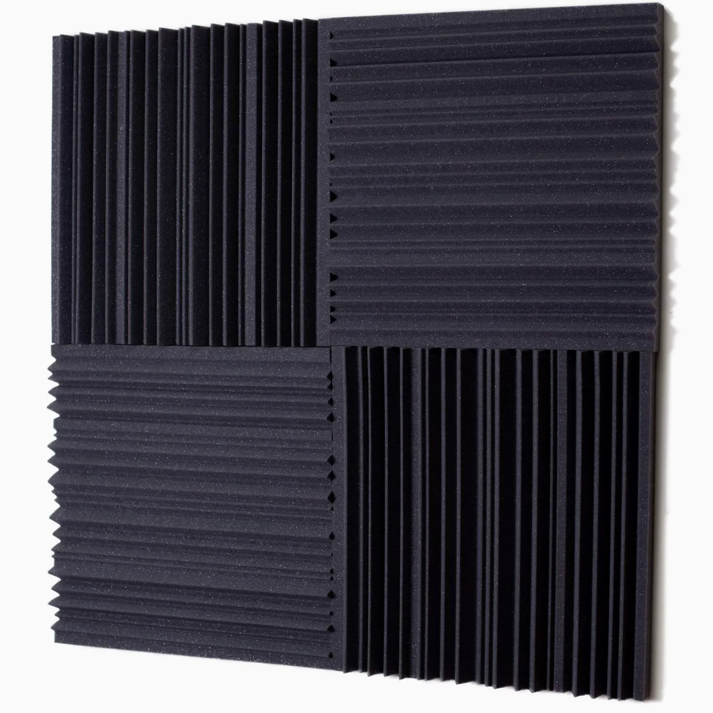 Keyhelm | Pannelli Fonoassorbenti ECG | 50x50x altezza 6cm D25 Grigio antracite | Pacco da 20 (5mq) | Correzione Acustica medio-alte frequenze |