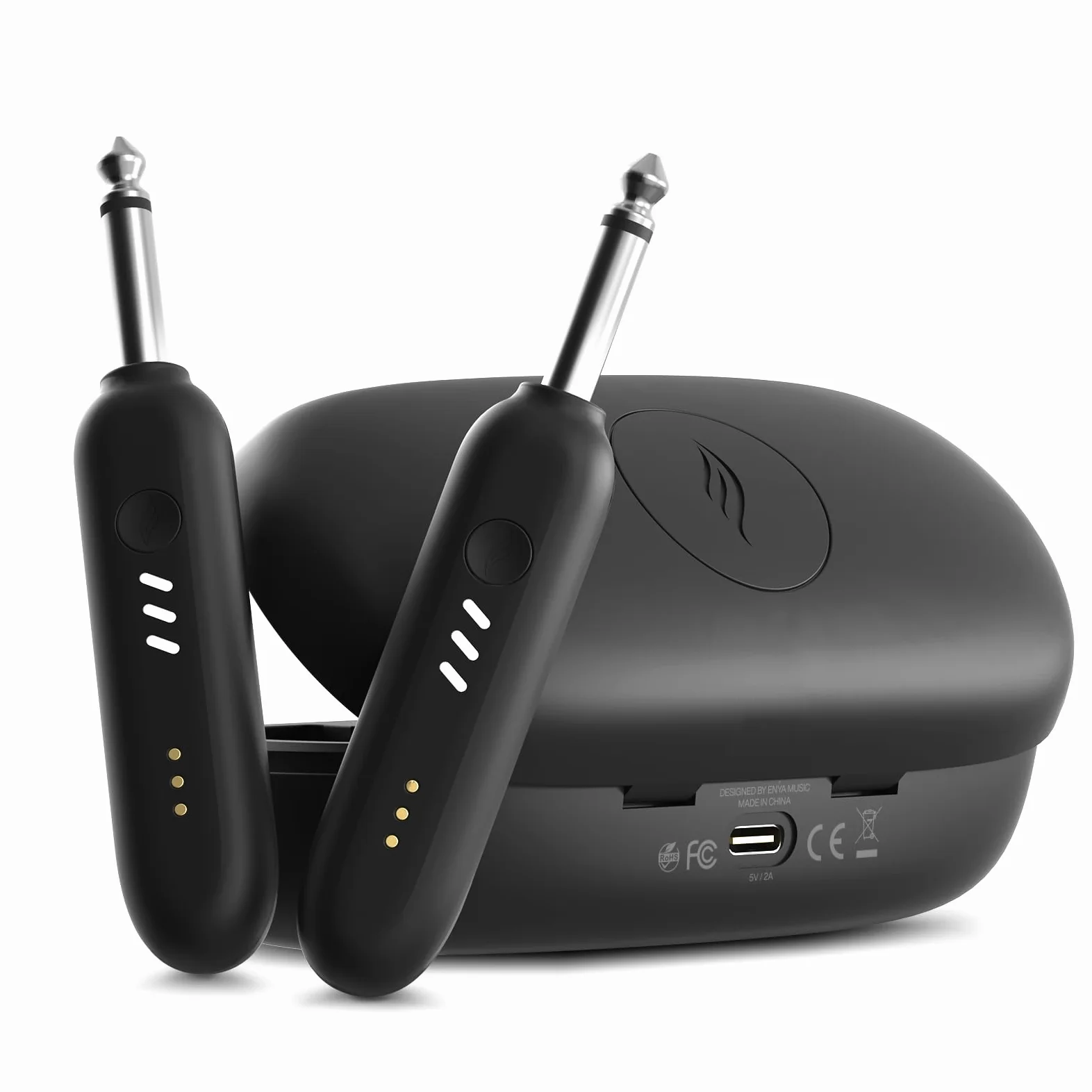 Enya WB1 Sistema per Chitarra Wireless, Trasmettitore e Ricevitore Audio Wireless per Chitarra UHF 3.0 per Strumento Elettrico Trasmettitore Ricevitore Wireless per Basso Elettrico Acustico