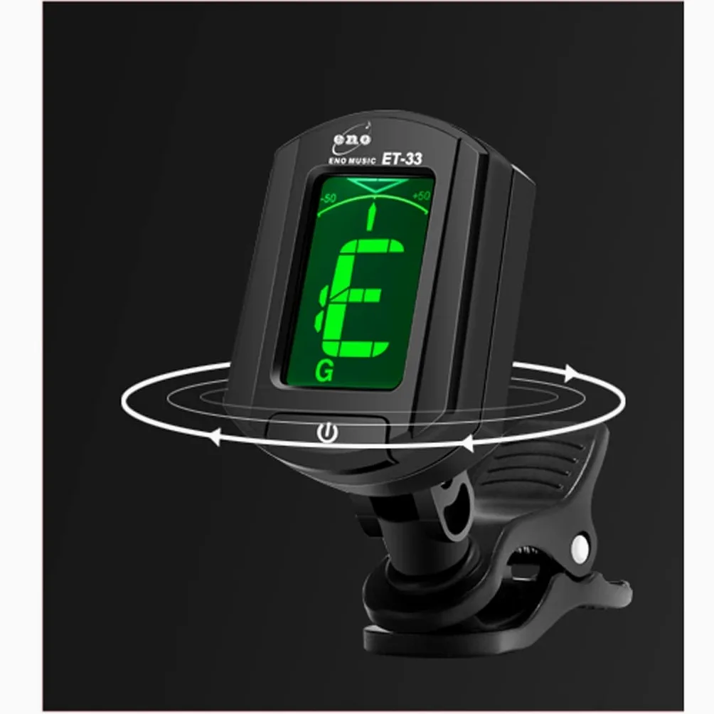 JJJ Tuner for Chitarra Portatile Tuner di Alta qualità Ukulele Violin Tuner elettronico Automatico Durevole (Color : Black)