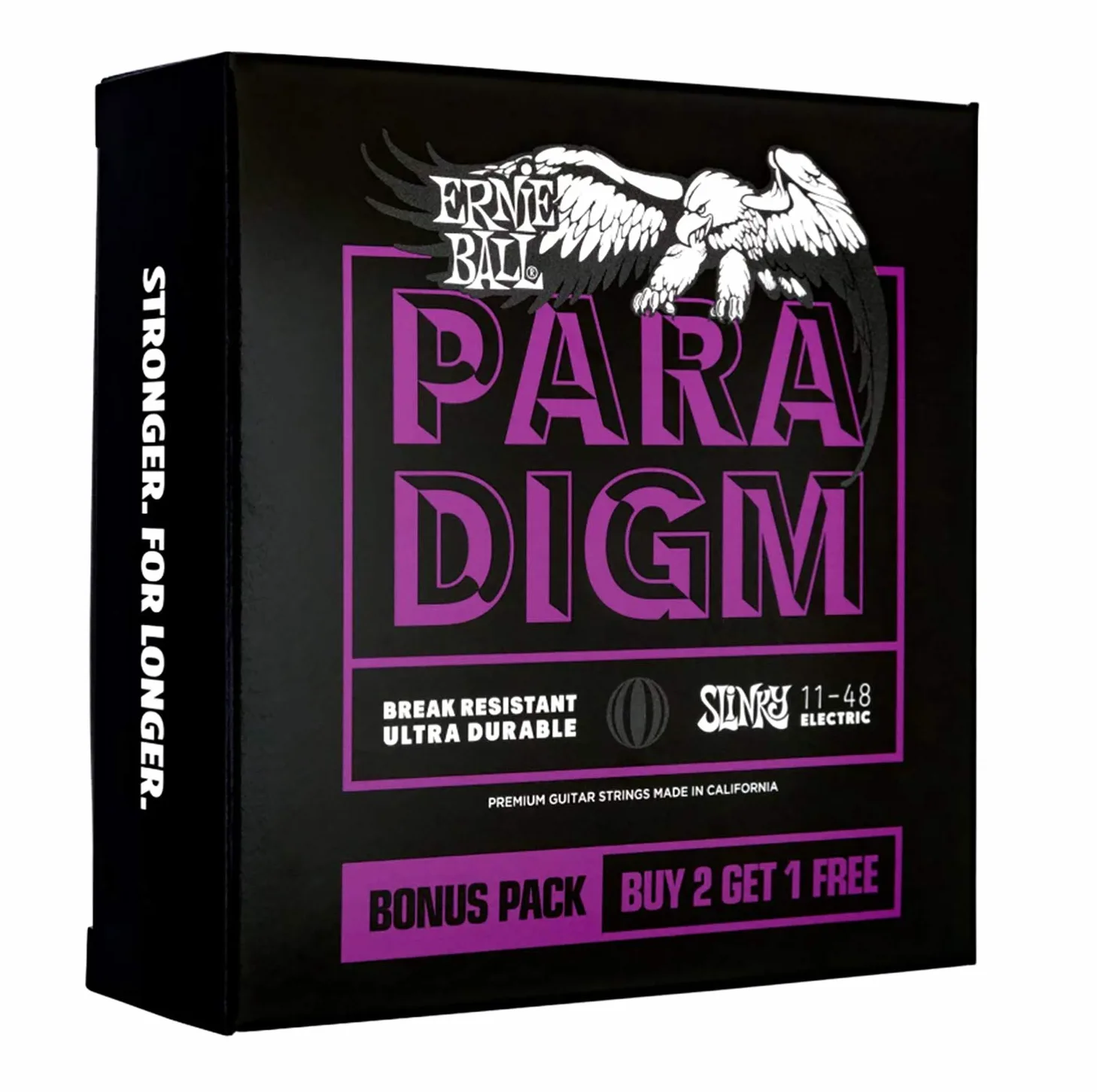 Ernie Ball, Power Slinky Paradigm, Corde per chitarra elettrica, confezione da 3, diametro 11-48