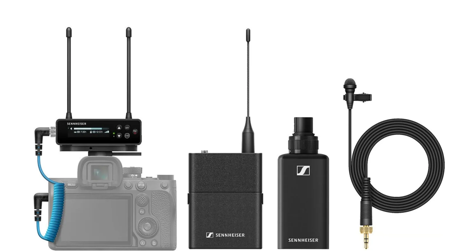 Sennheiser EW-DP ENG SET (S7-10) Sistema microfonico wireless digitale portatile UHF con ricevitore EK, trasmettitore SK Bodypack e microfono lav omnidirezionale ME2 - nero (700045)