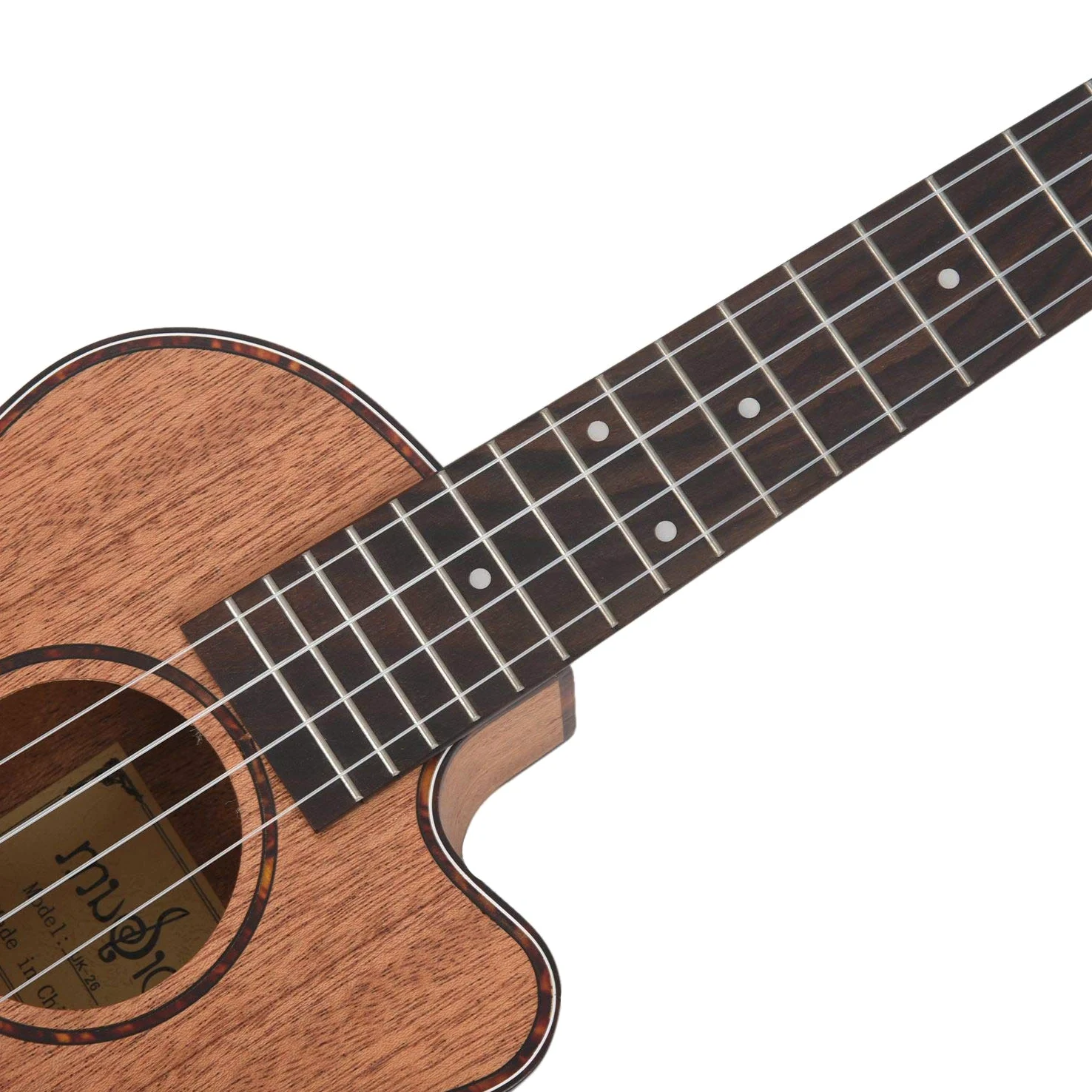 Orton Ukulele tenore acustico da 66 cm, 4 corde, in legno di mogano, strumento musicale da viaggio