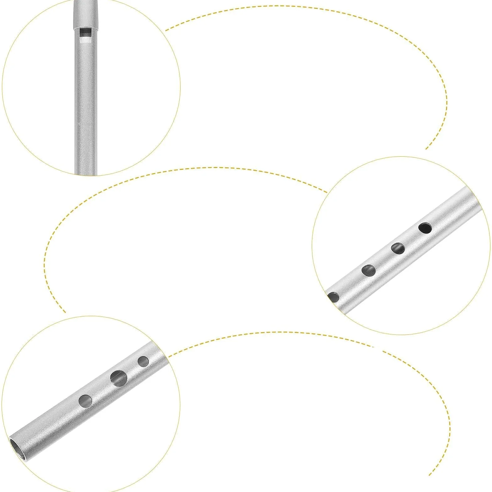 Flauto Dolce Professionale Flauto Dolce Soprano In Chiave Di Strumento A Fiato Portatile A 6 Fori In Lega Alluminio D Per Principianti