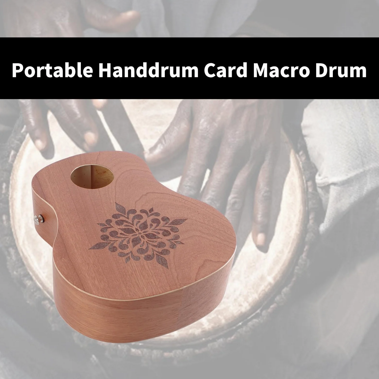 Cajon Drum tamburo a mano a forma di chitarra classica, leggero da viaggio bongo cajon scatola percussioni da viaggio bonghi