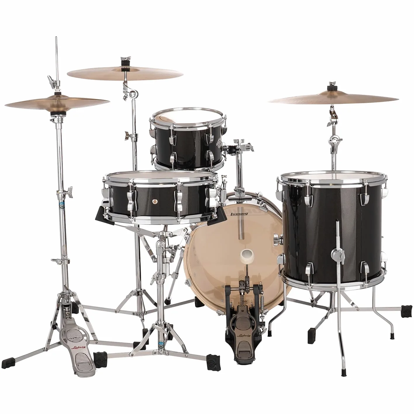 Ludwig LC2791 Breakbeats Shell-Set Black Sparkle - Set di fusti per batteria