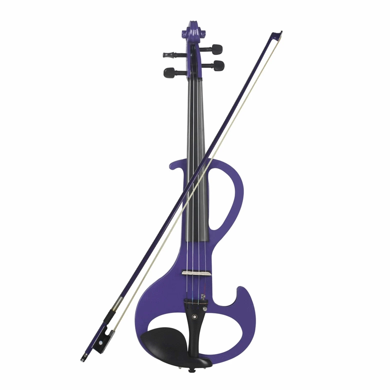 Violino Set Violino Elettronico 4/4 per Principianti Adulti per Suonare Strumenti A Corda Opzionali Violino Elettronico (Color : Purple)