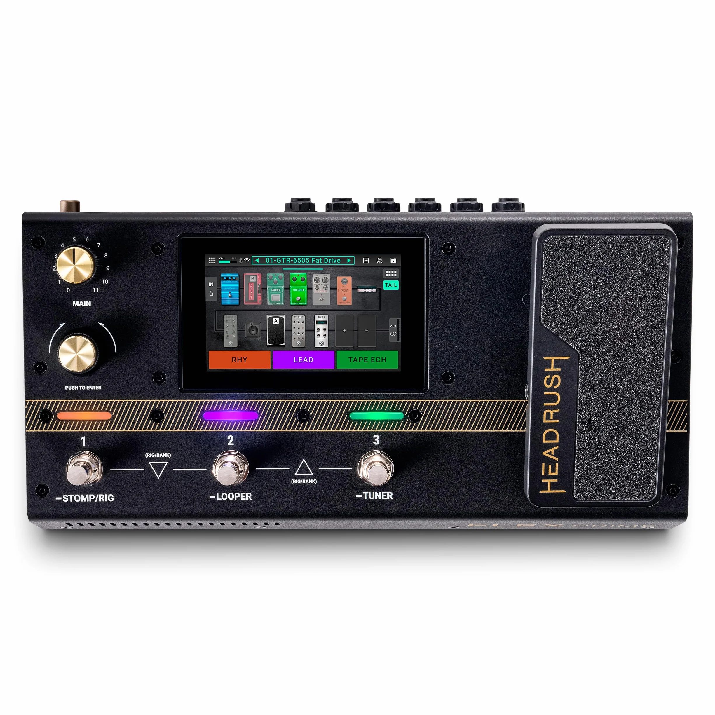 HeadRush Flex Prime - Pedaliera Multieffetto e Amp Modeler per Chitarra e Basso con Touchscreen, Looper, Wi-Fi, Bluetooth, IR Loader, USB, lezioni
