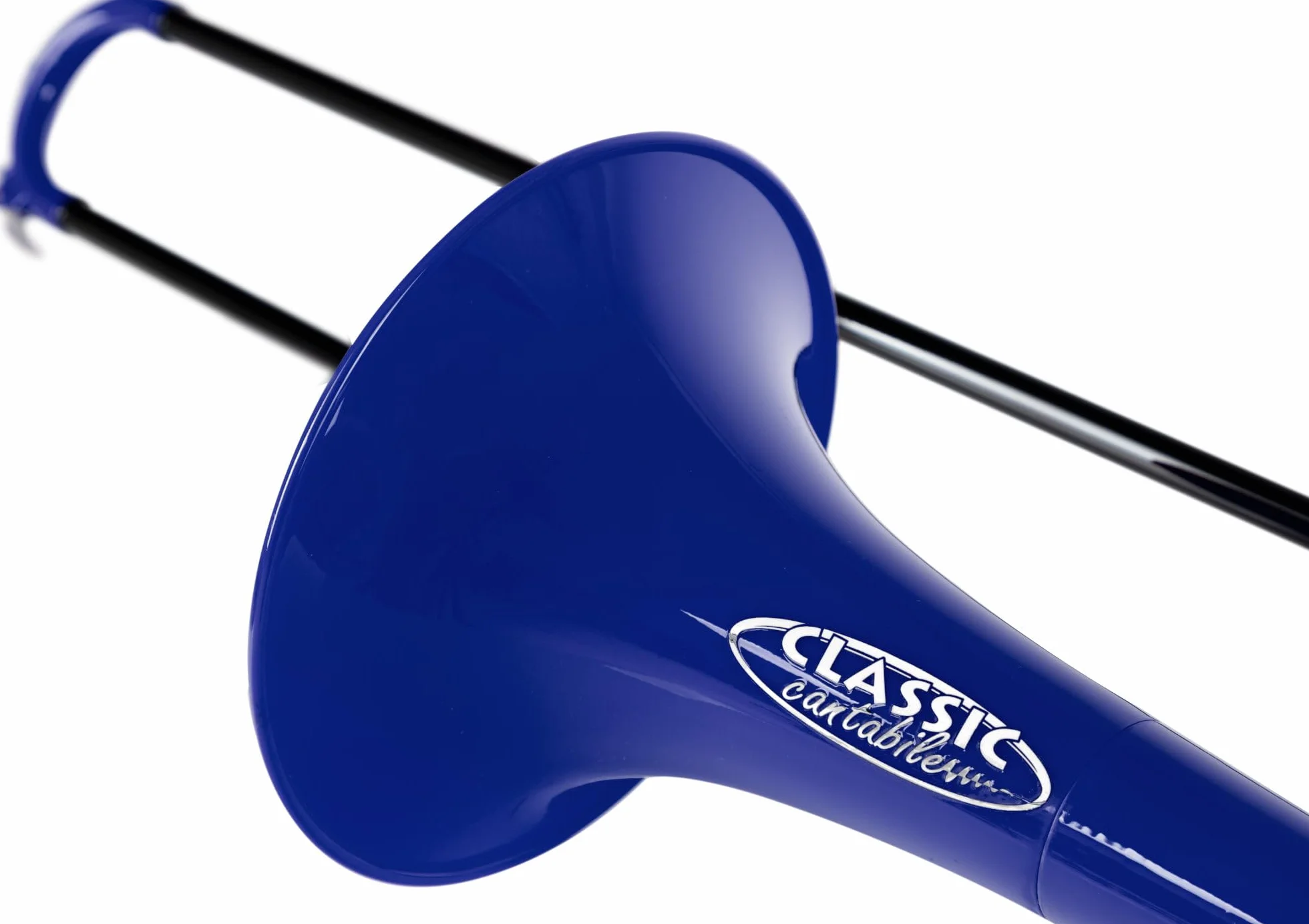 Classic Cantabile MardiBrass Trombone Tenore in ABS Plastica - Accordatura Bb - Coulisse in Fibra di vetro - 660g leggera - Foratura: 12 mm - incl. Bocchino e Gigbag - blu
