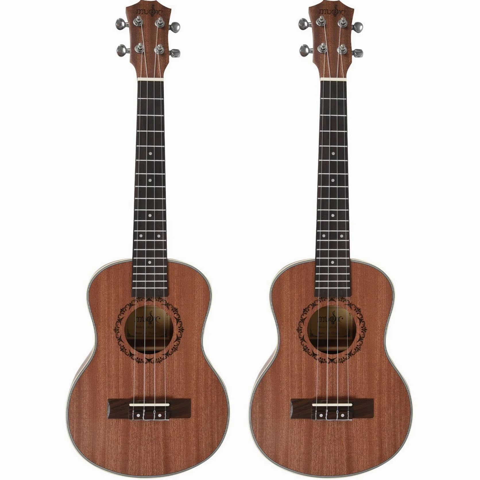 2X Tenor Acoustic Electric Ukulele Chitarra 26 Pollici 4 Corde Ukulele Chitarrista in Legno Artigianale in Mogano