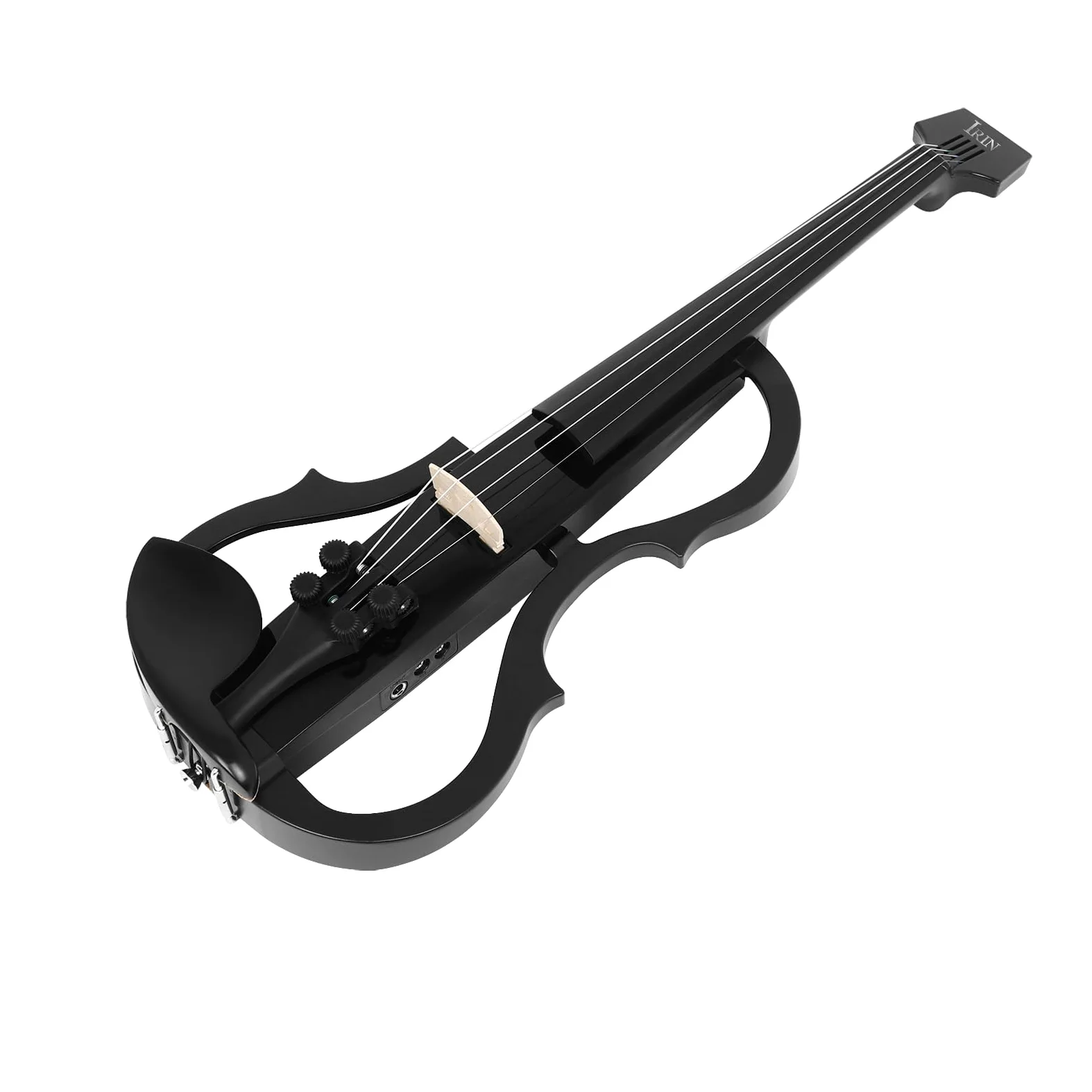4/4 Violino Full Size Set in Fibra di Carbonio Violino Elettrico Silenzioso Professionale per Principianti Studenti Studenti della Scuola Spalla con Cuffie Cavi di Collegamento Spalline Kit