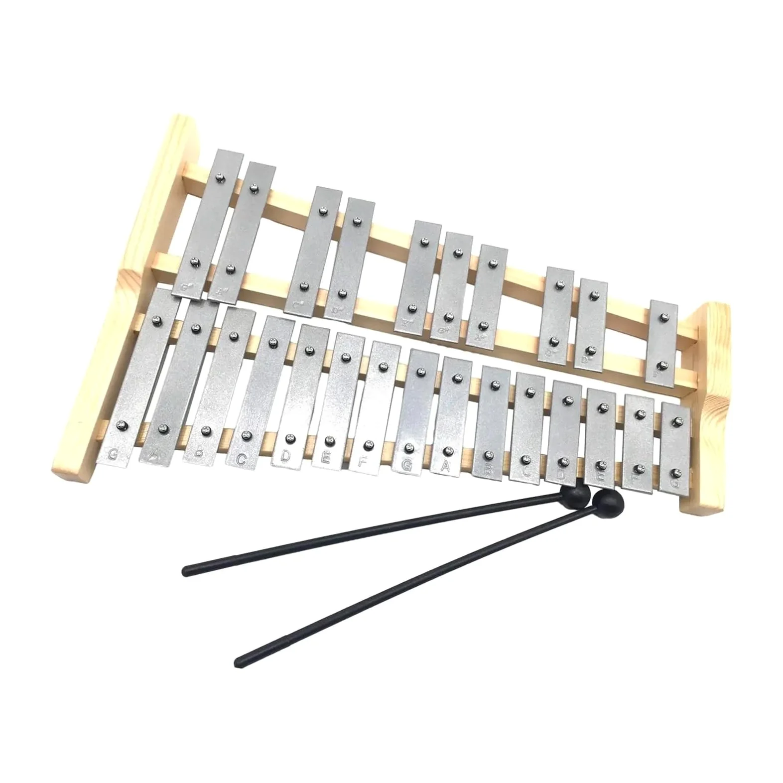 Xilofono Xilofono compatto professionale con glockenspiel a 25 tasti | Strumento musicale portatile con struttura in legno