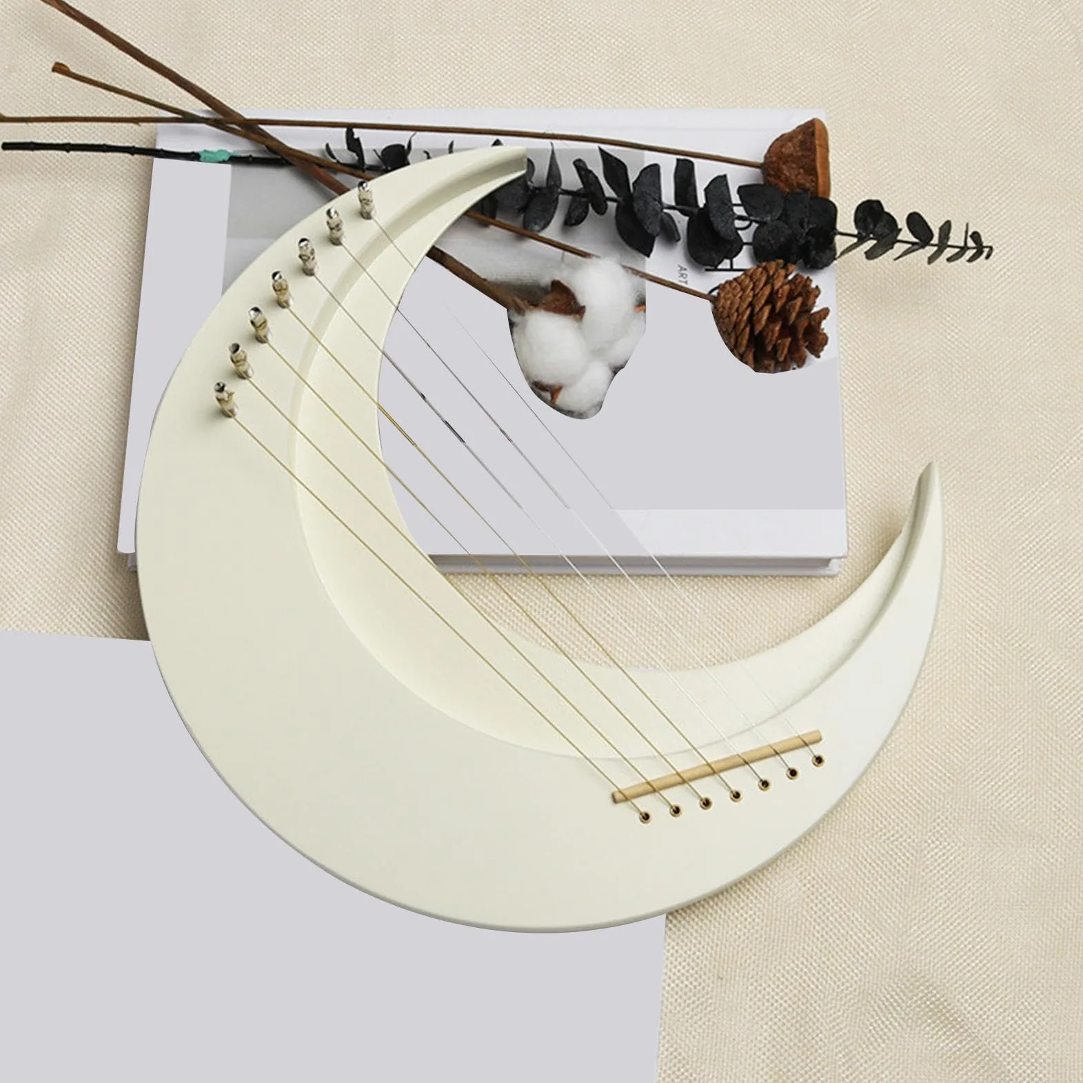 Arpa a lira, strumento musicale in legno, a 7 corde, strumento musicale a | portatile, con chiave per accordare, per gli amanti della musica