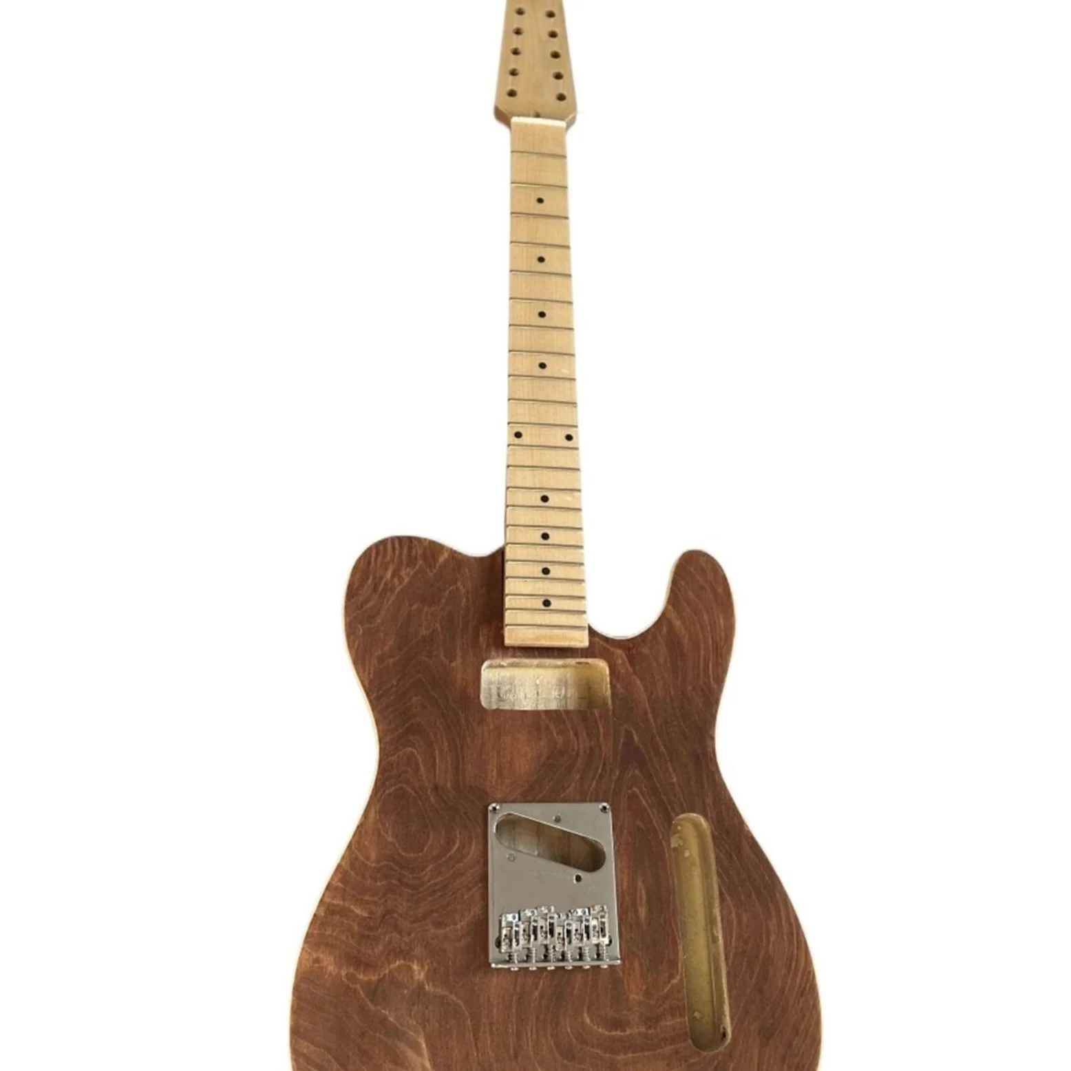 Compatibile for chitarra elettrica a 12 corde da 40 pollici, corpo in botte di Paulownia e manico in acero con parti di costruzione fai-da-te non finite