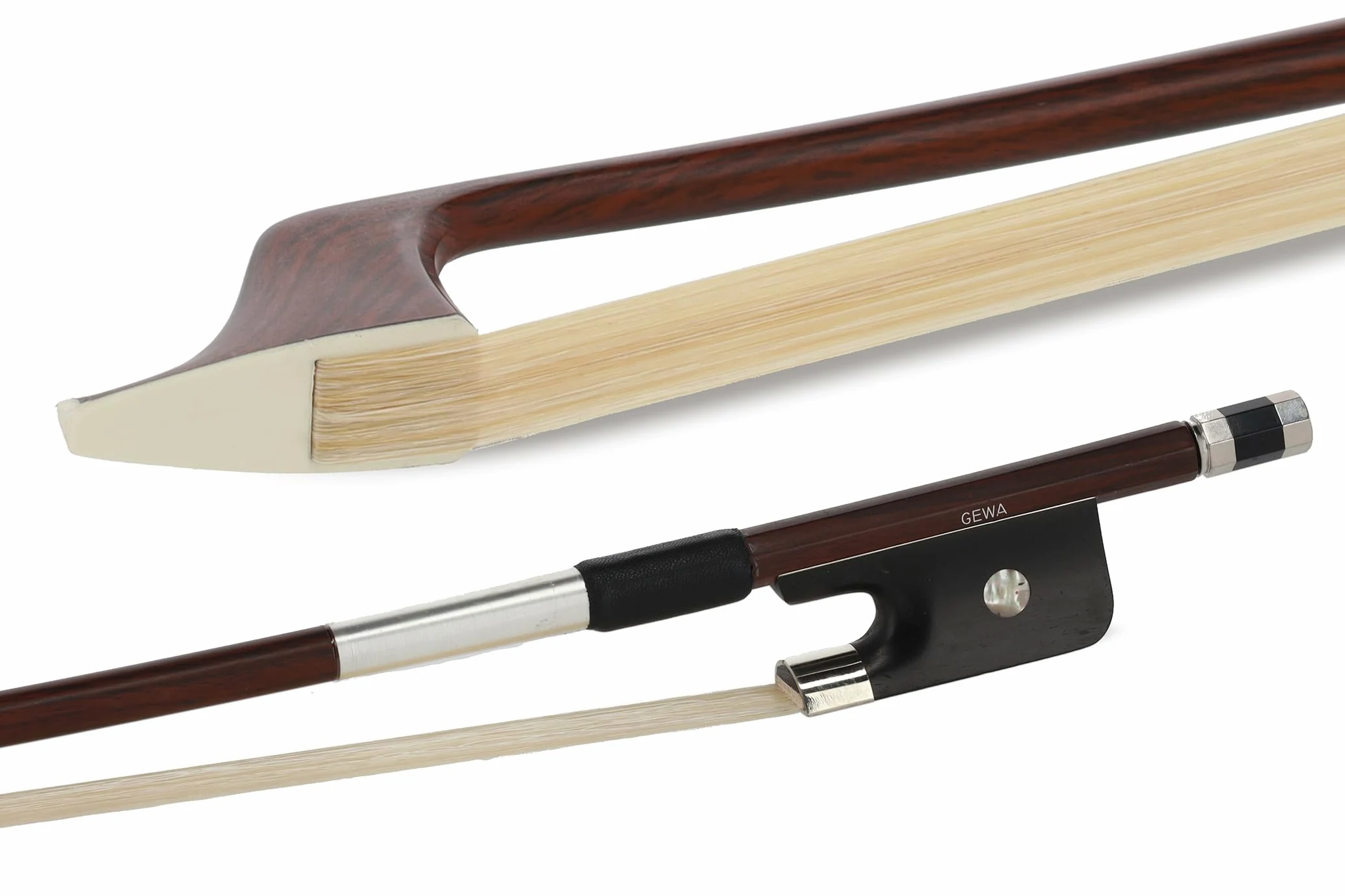GEWA Archetto per contrabbasso Carbon Student 3/4 - Aspetto legno Marrone scuro - Modello francese