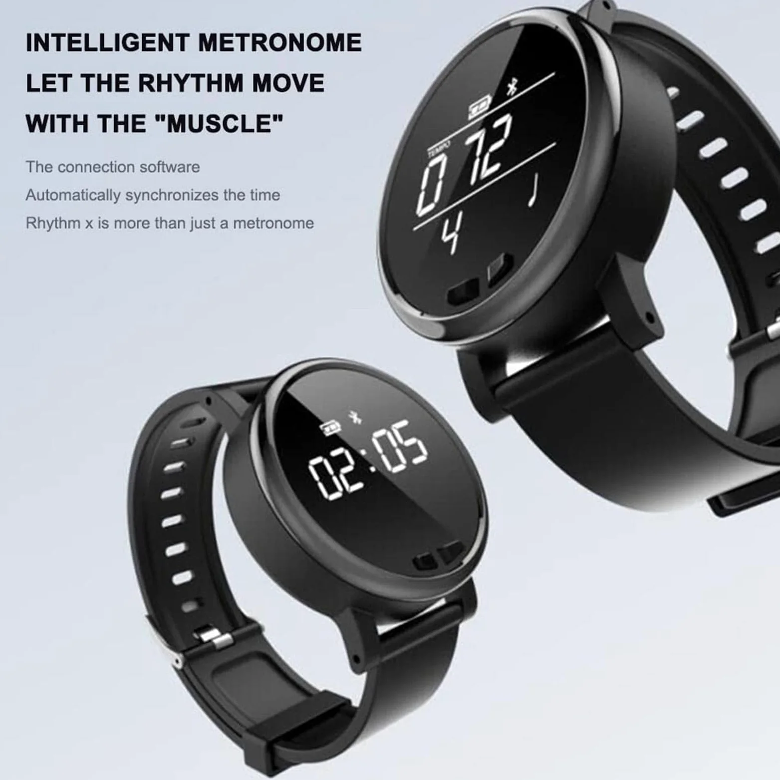 5 orologi metronomici intelligenti | Orologio con metronomi di esercizio a banda e indicatore dell'ora con batteria da 330 mAh – smartwatch da polso, compatibile con pianoforte, batteria, | esercizio a banda e indicatore 'ora con batteria da 330 mAh – sma