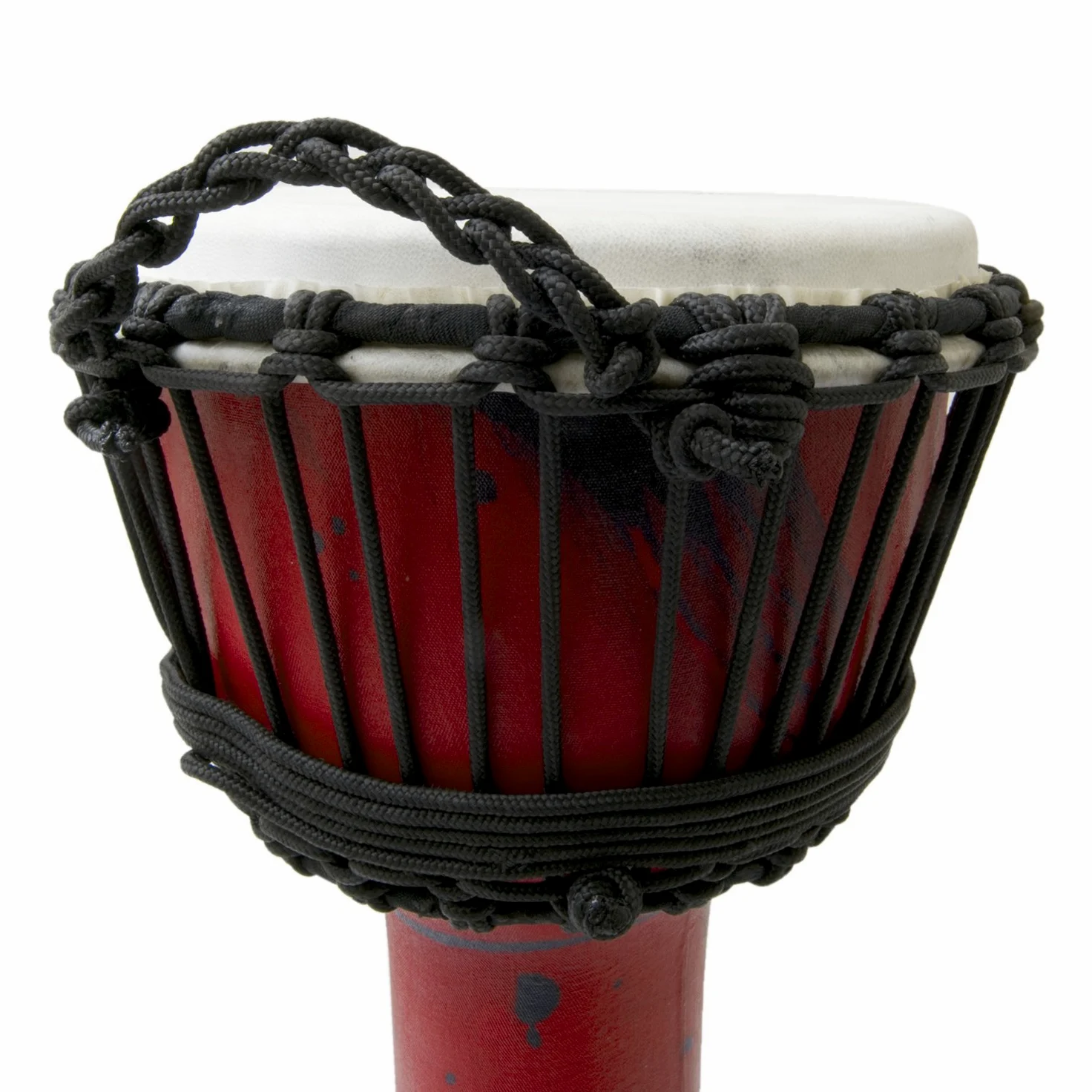 10 Pollici, Djembe Drum In Red - 50 cm African Synthetic Djembe Drum