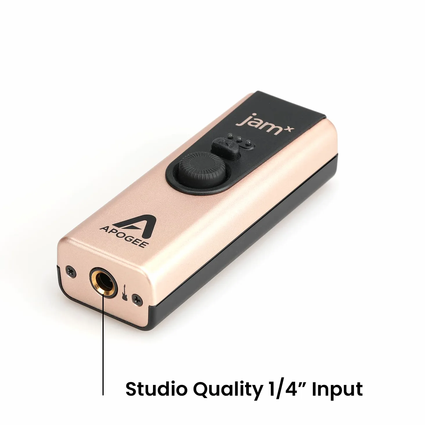 Apogee Jam X - Interfaccia audio USB per chitarre e strumenti portatili per iOS, macOS e PC, Ableton Live Lite gratuito, DSP neurale Tim Henson versione di prova estesa