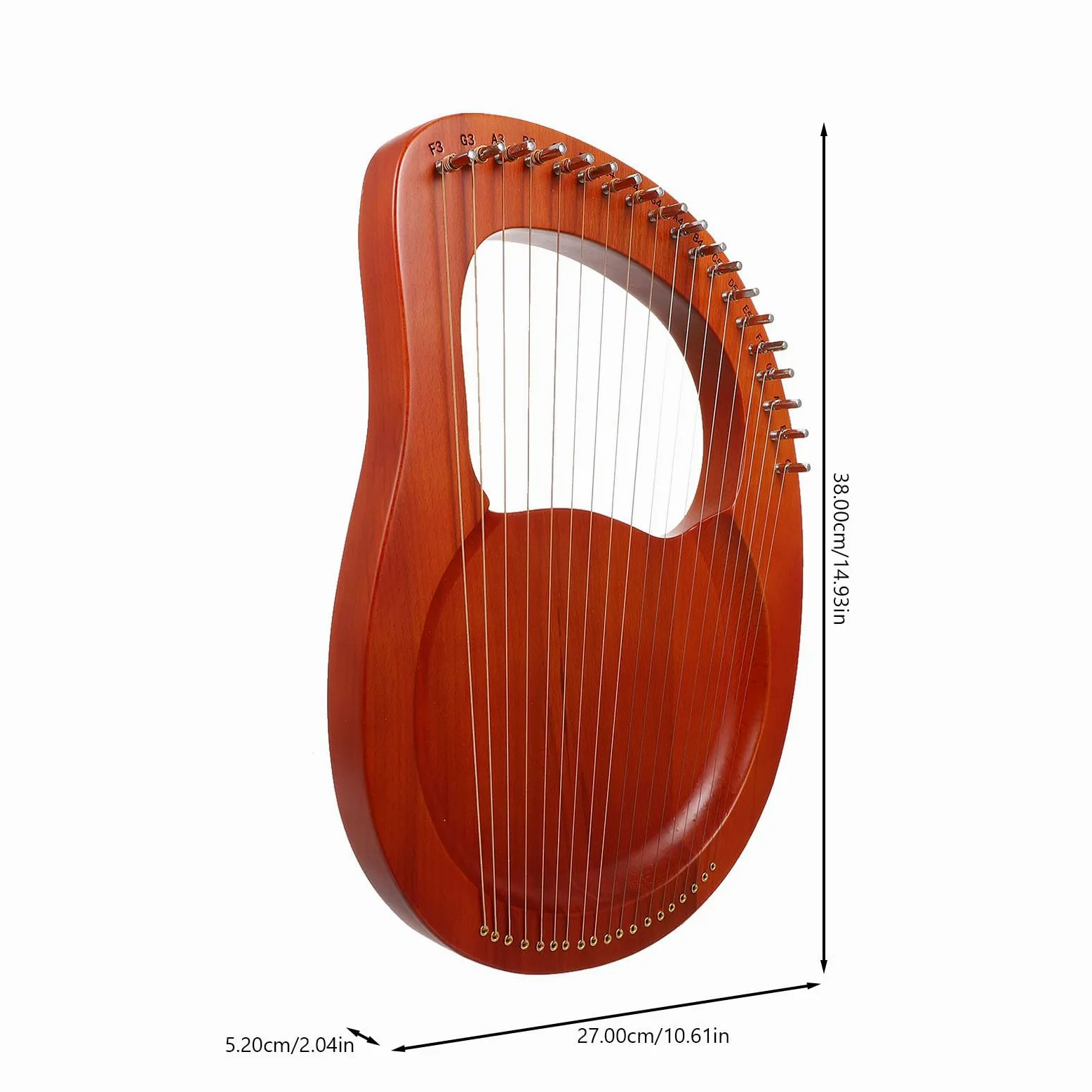 Arpa in Legno Corde Strumento Musicale Corde Portatile Chiave Di Accordatura in Legno Massello