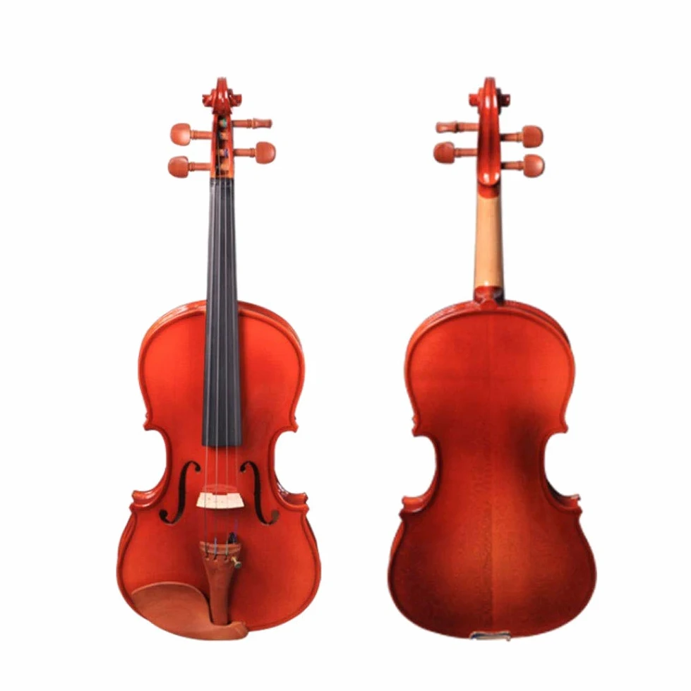 Violino Standard da Studente, per Principianti, Violino introduttivo for Adulti, Principianti, Studenti Universitari, Bambini Che imparano in Legno massello Puro Grado Professionale Fatto a Mano (Siz