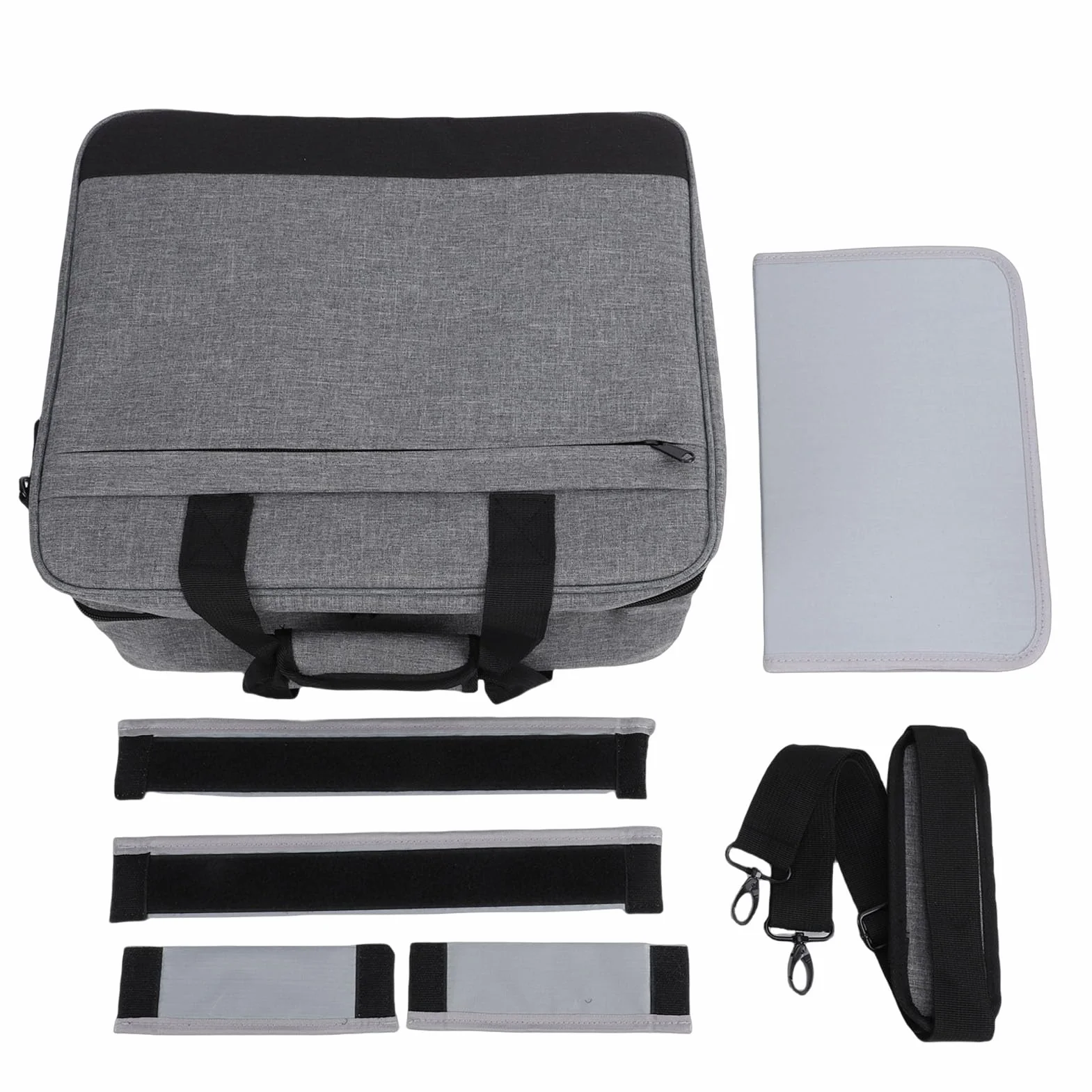 Rengue Custodia per Mixer, Materiale in Tela, Borsa per Mixer DJ Portatile con Tasche Multiple e Tracolla Regolabile per DJ e Appassionati di Musica