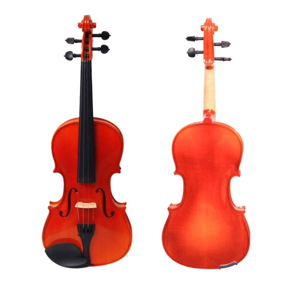 Violino Standard da Studente, per Principianti, Violino introduttivo for Adulti, Principianti, Studenti Universitari, Bambini Che imparano in Legno massello Puro Grado Professionale Fatto a Mano (Siz