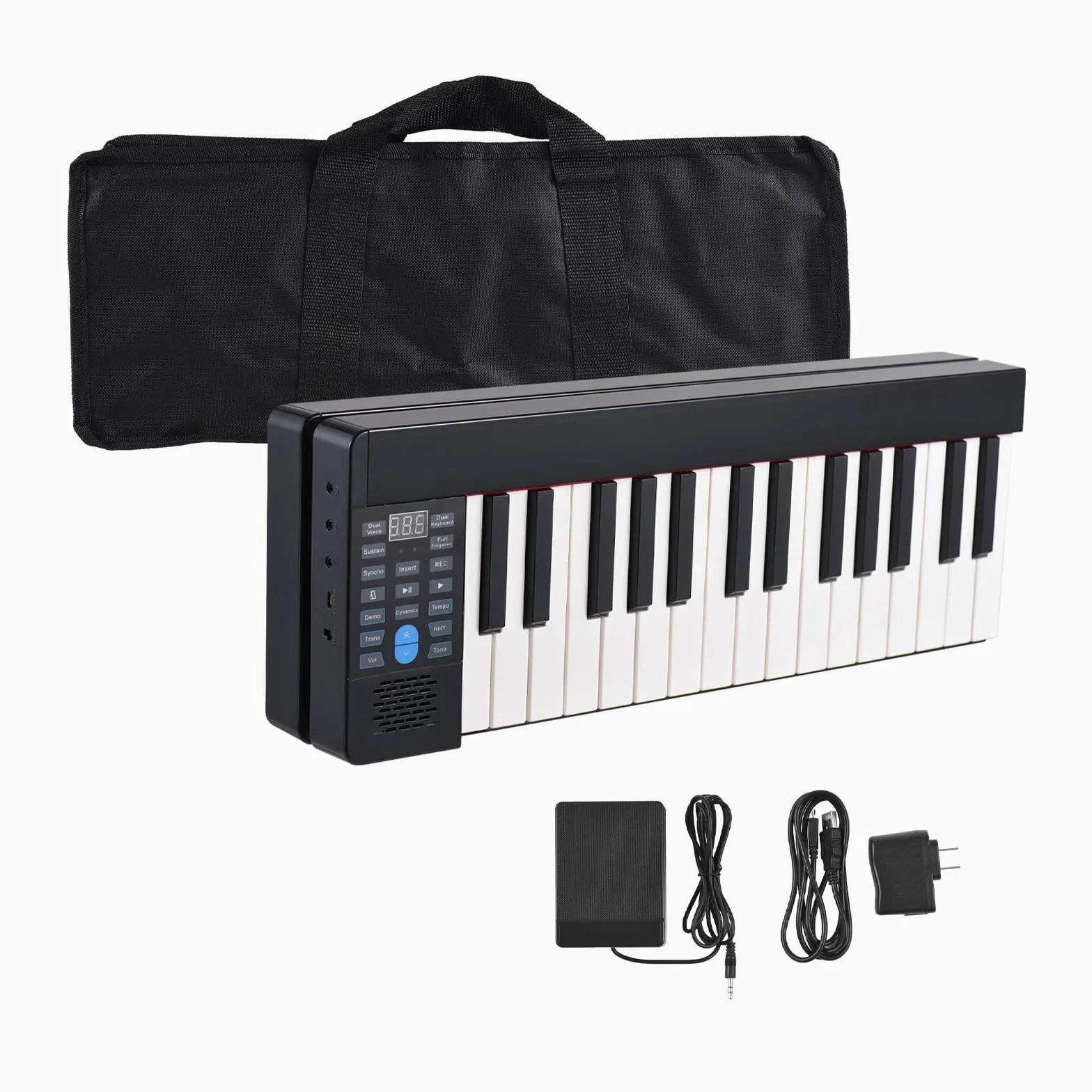 Pianoforte Elettronico Pieghevole A 61 Tasti Tastiera Per Pianoforte Digitale Multifunzionale Con Borsa Per Il Trasporto Pianoforte Elettronico per Principianti