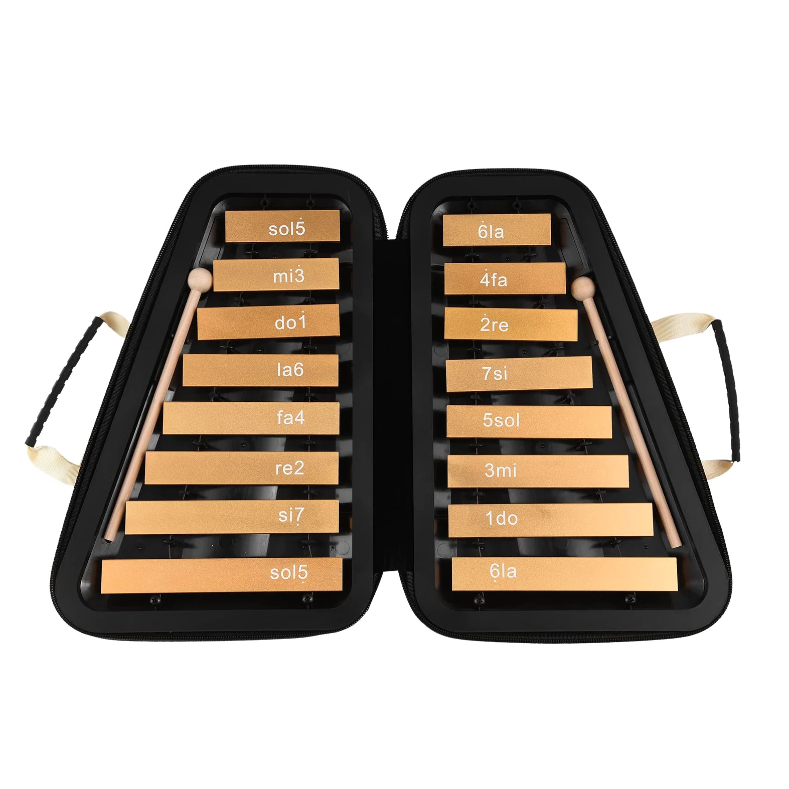 Hanzete 16 tasti Glockenspiel Piastra in alluminio xilofono 16 note strumento a percussione musicale educativo precoce con custodia martelletti per bambini sviluppo musicale dei sensi