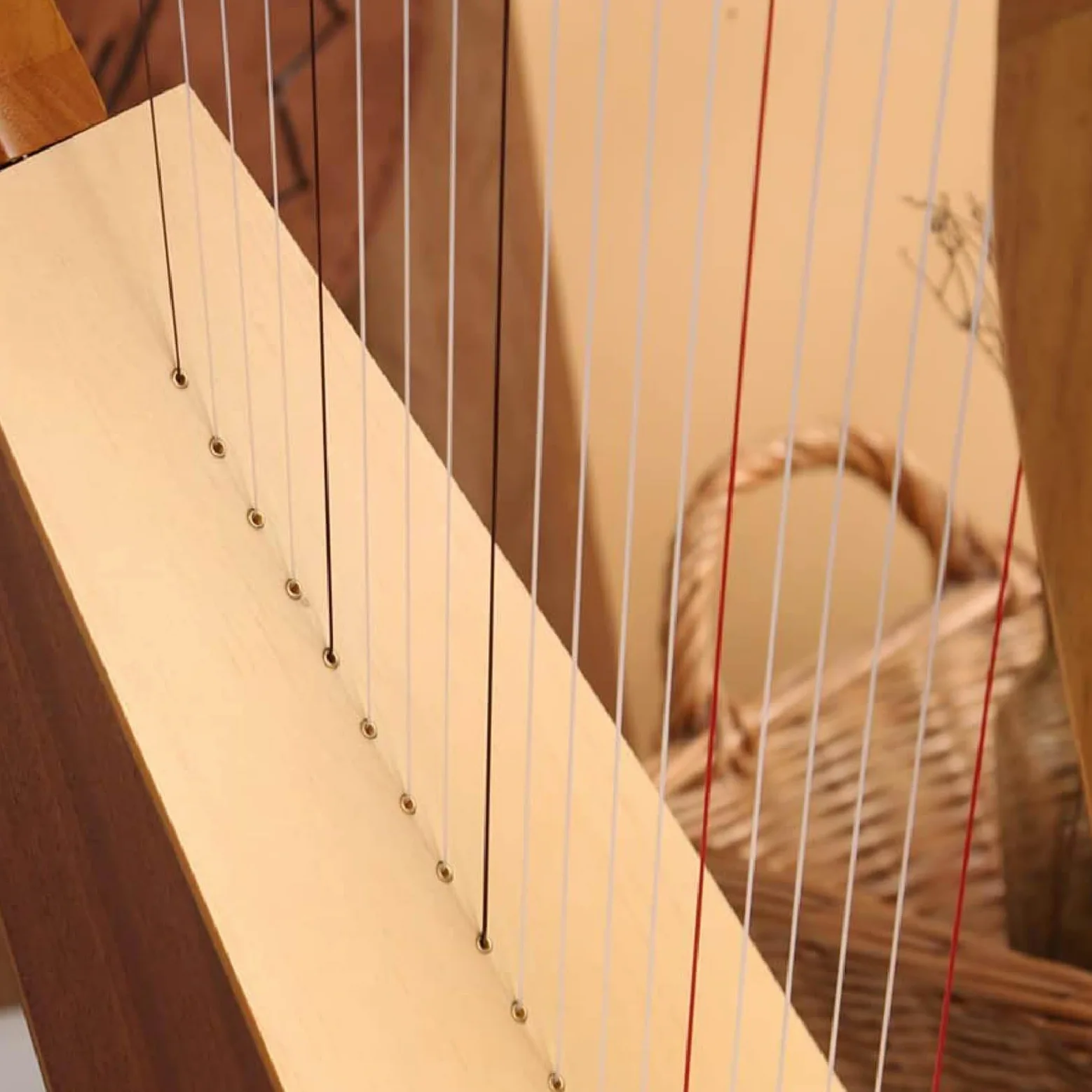 Lira in legno a 19 corde, in mogano massiccio, con chiave per accordatura e custodia, strumento musicale perfetto per principianti e amanti della musica