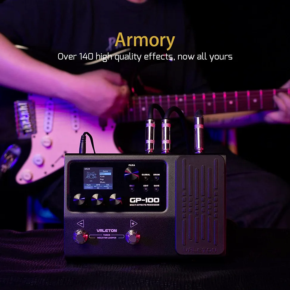 Valeton Multi Effetti Pedale Chitarra Processore con Espressione 140 effetti integrati 198 preset Modellazione di amplificatori Looper Presa IR OTG da fornitori di terze parti per live streaming