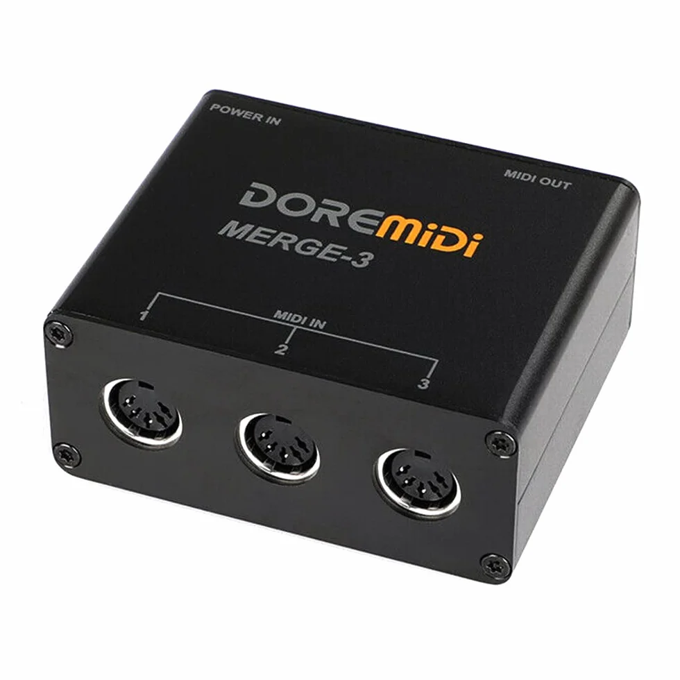 MERGE-3 3 Ingressi MIDI Supporto di uscita MIDI Potenza USB