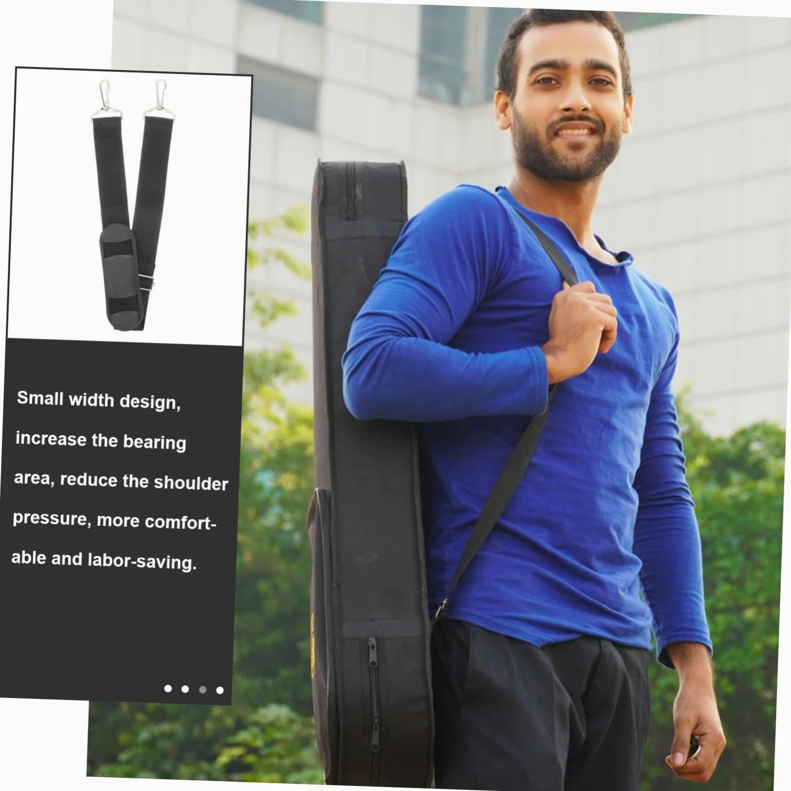2 Pezzi Tracolla per Custodia Violino Nero Regolabile Fibbia Metallica | Canvas Resistente allo Sporco, Pulizia Semplice, per Performance All'aperto, Accessorio in Coppia
