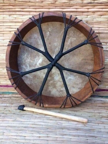 Tamburo sciamanico da 38 cm con battitore