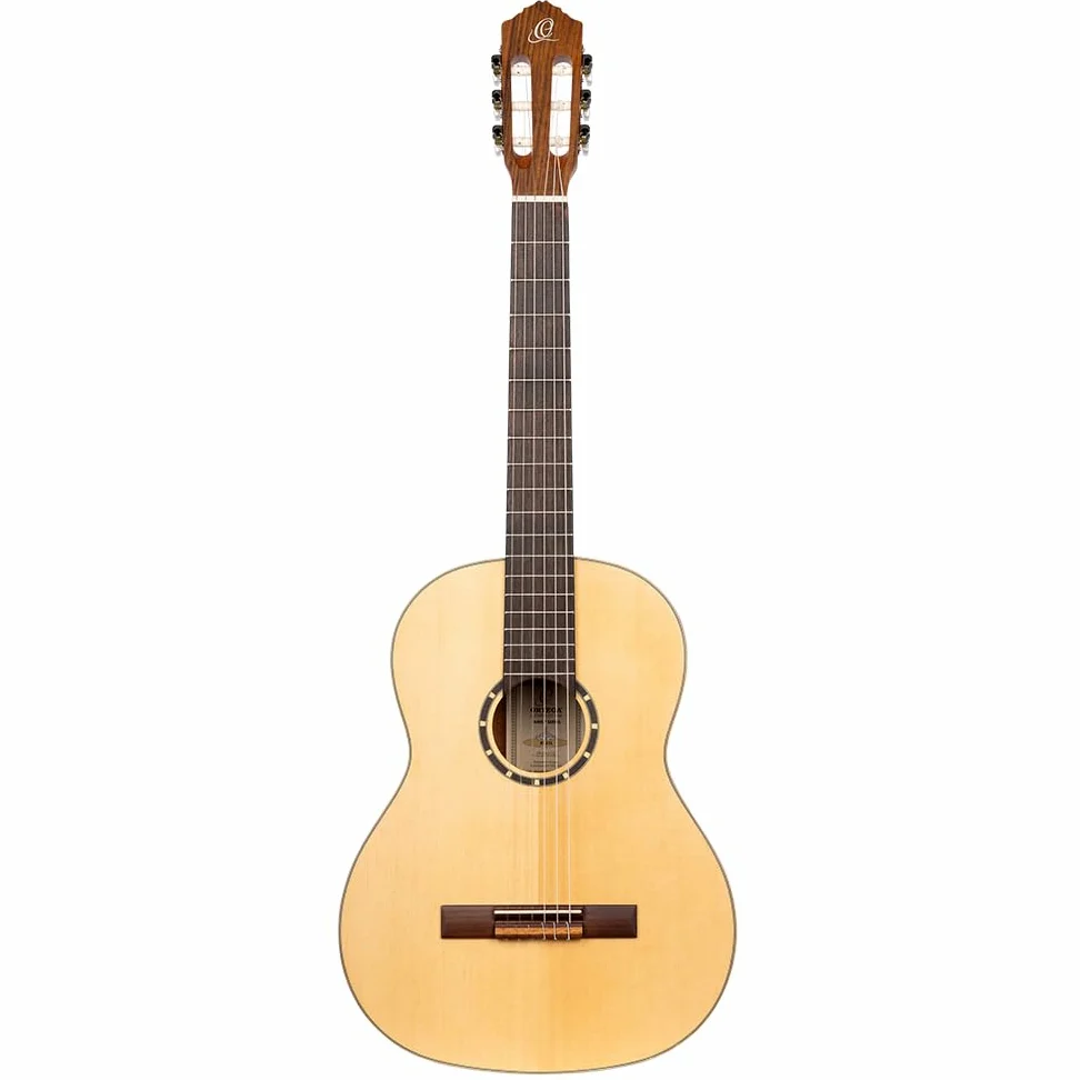 Ortega Guitars Chitarra Concerto per Mancini Full Size - Serie Family - include Gig Bag - top in mogano/abete (R121L)
