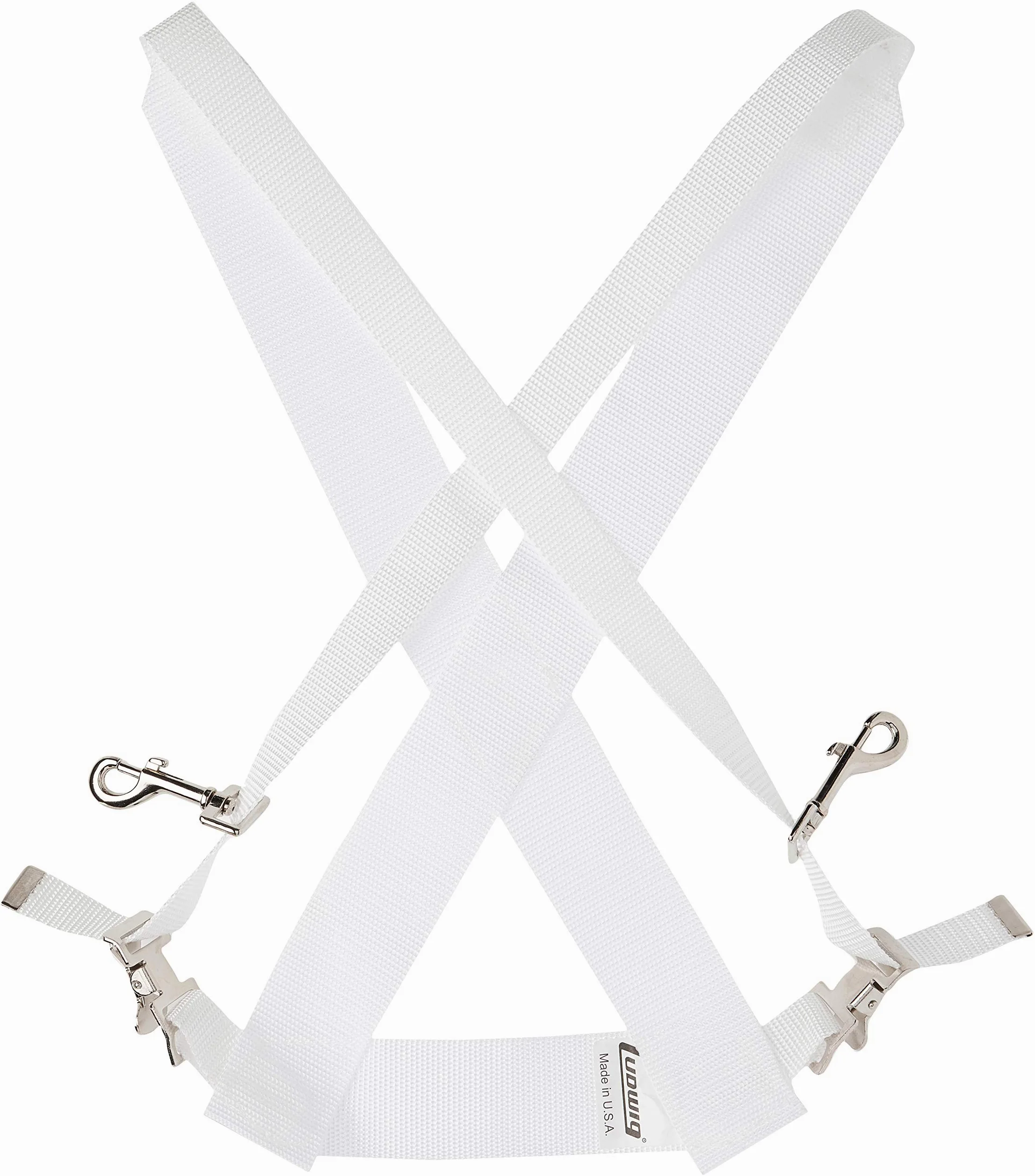 Ludwig LF350 W bianco Parade Marching Bass drum Sling
