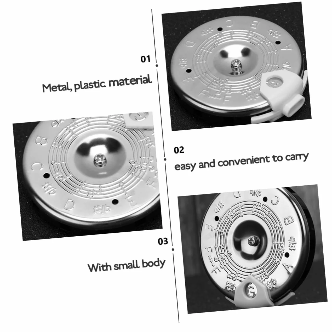 TOYANDONA 6pezzi Accordatore Per Chitarra e Strumenti Musicali Dispositivo Di Tuning Toni C-c Facile Da Trasportare Per Violino Ukulele e Basso