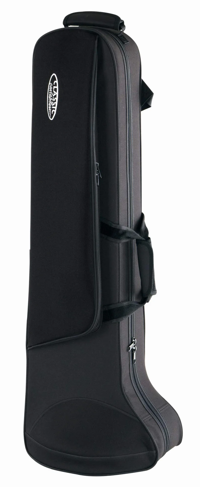 Classic Cantabile Borsa per trombone imbottita - Zaino - Pratica impermeabile e resistente anti strappo imbottito custodia morbida leggera per tutti comuni tromboni - Tasca esterna per accessori Nero