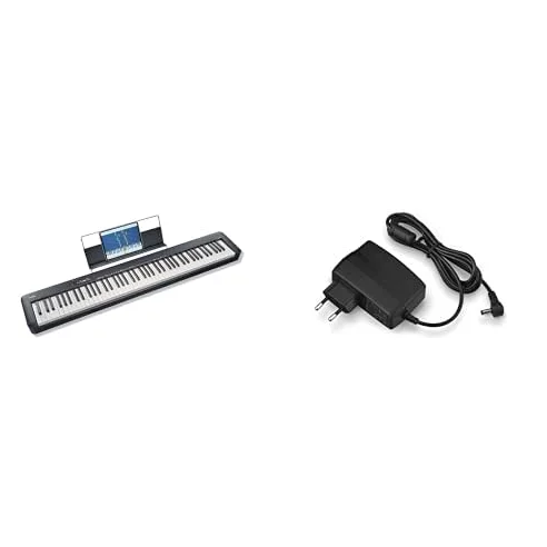 Casio CDP-S110 Black Digital Piano with AD-E95 Power Adapter