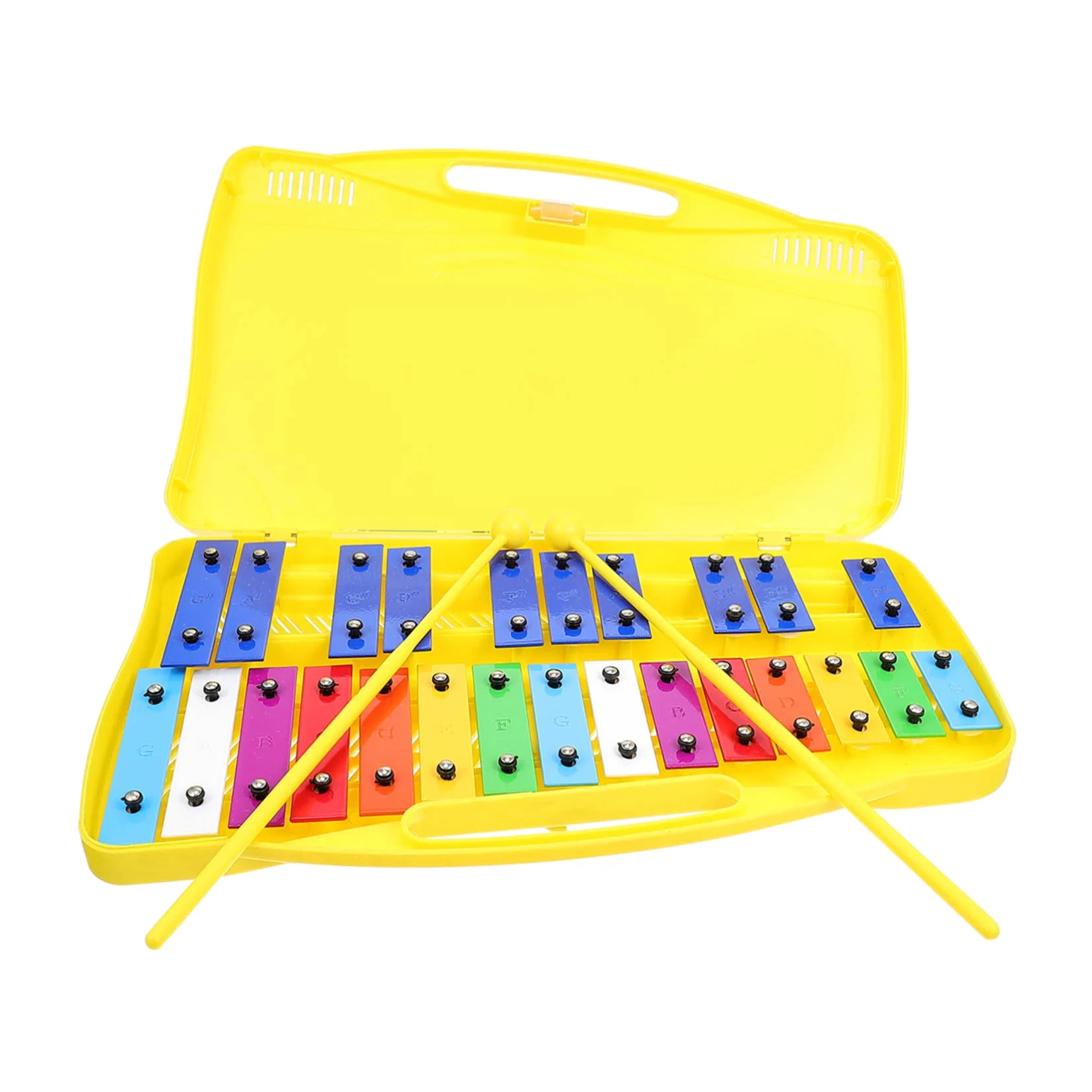 Metallofono Blu in Ferro e Plastica per 25 Note Ragazzo Ragazza | Tasti Colorati, Suono Chiaro, Strumento Orff, Gioco Educativo per Child