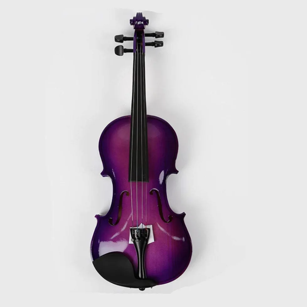 Violino Standard da Studente, per Principianti, Violino in Legno for Principianti, for Adulti, for Bambini, Violino, Violino Viola, Strumento Musicale, Violino a Colori (Size : 4/4)
