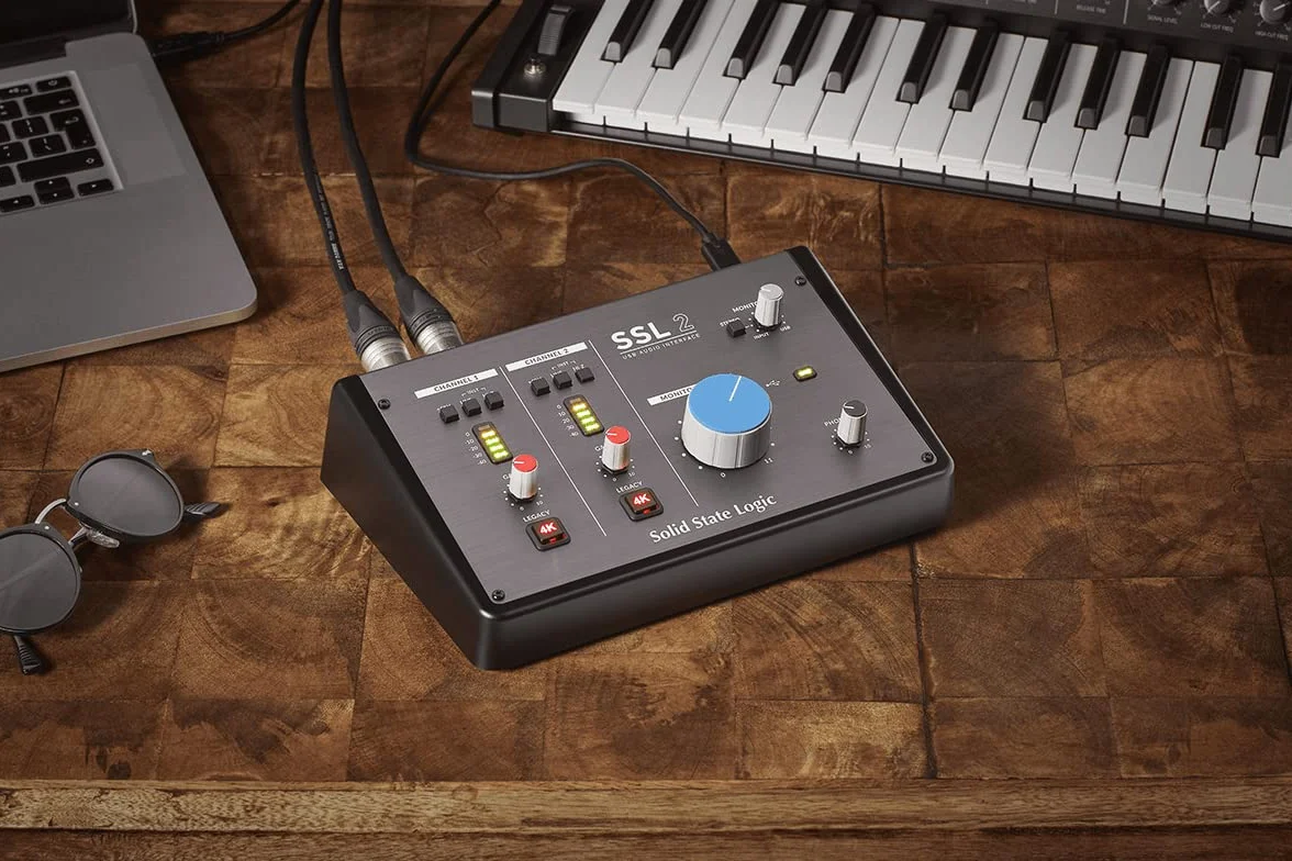 Solid State Logic SSL 2 USB Audio Interface - 24 bit/192 kHz, 2-in 2-out, with SSL Legacy 4K Analogue Enhancement and included SSL Software Production Pack