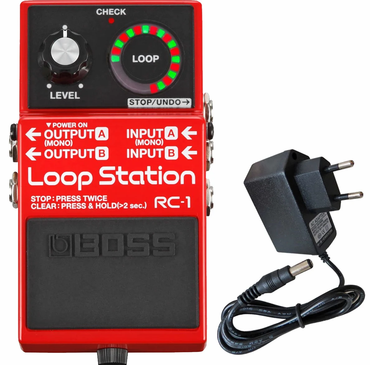 Boss RC-1 - Pedale looper/Loop Station, alimentatore Keepdrum 9 V
