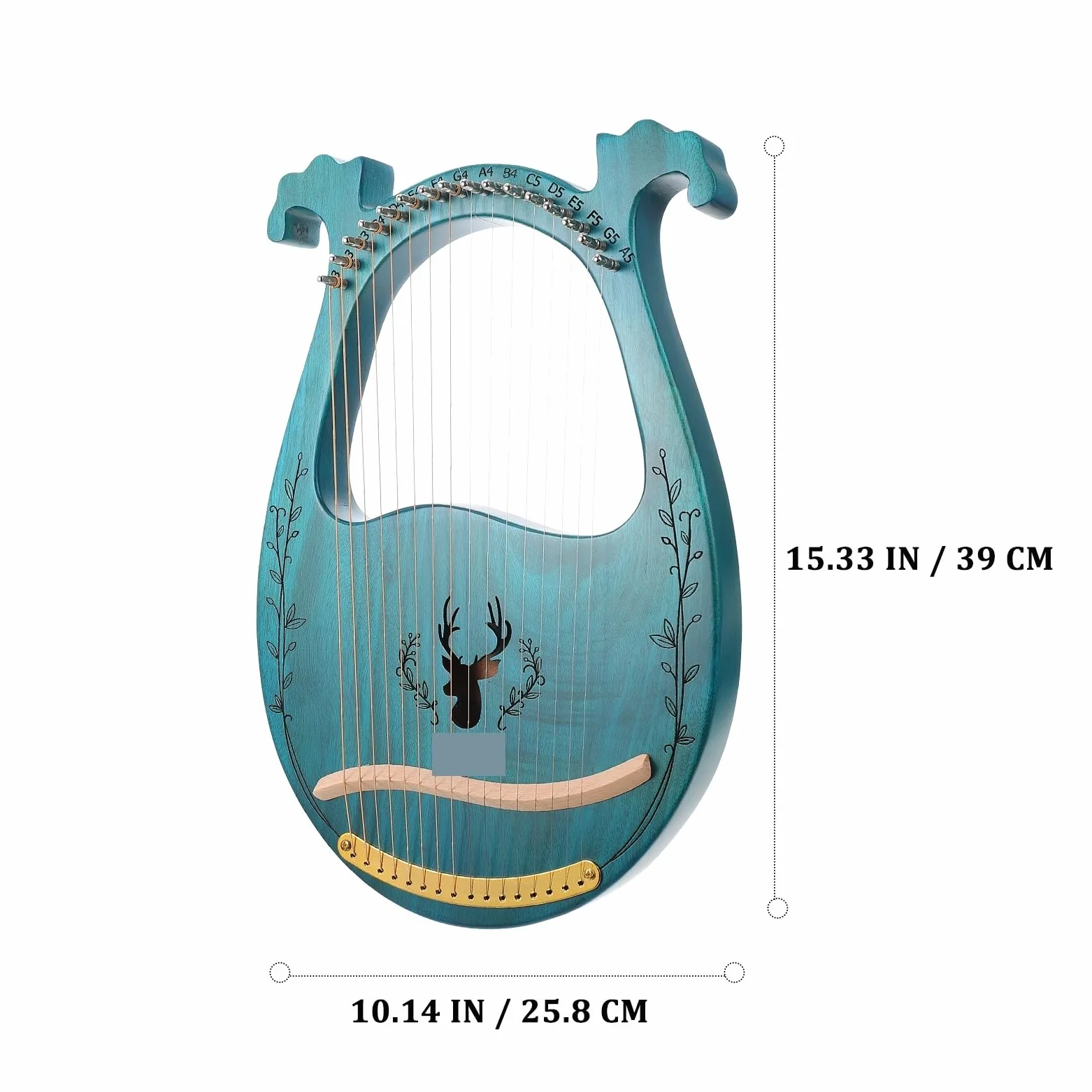 Arpa Strumento Musicale Lira a 16 Corde 24 Strumenti Musicali Arpa Lira Figurina di Renna Arpa in Legno Pianoforte