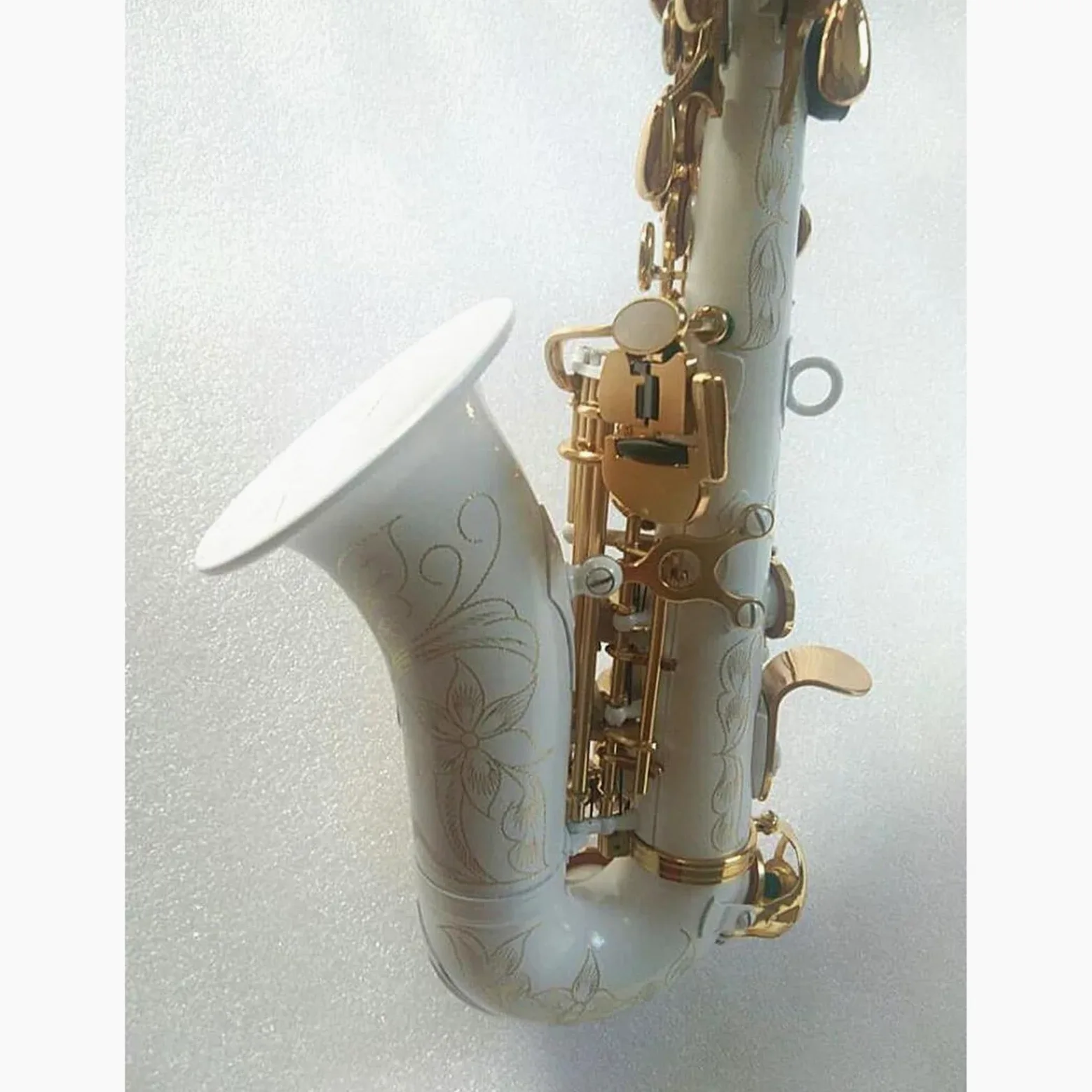Professionale Sassofono Sassofono Soprano Sassofono Bianco Sax Soprano Curvo Allestimenti Completi